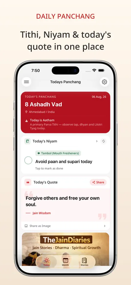 Jain Panchang and Kalyanaks screenshot